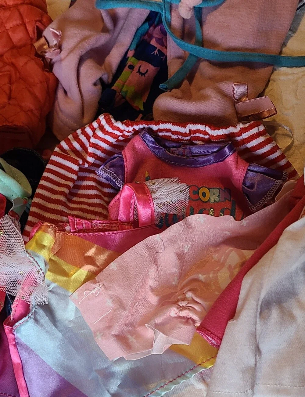 Assorted Kids Doll Clothing Set - Pink & Multicolor Outfits